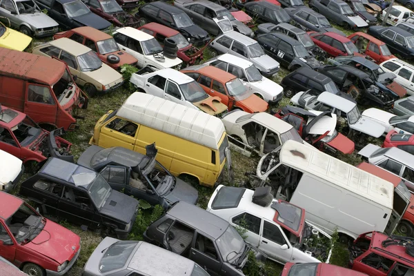 scrap car bodies